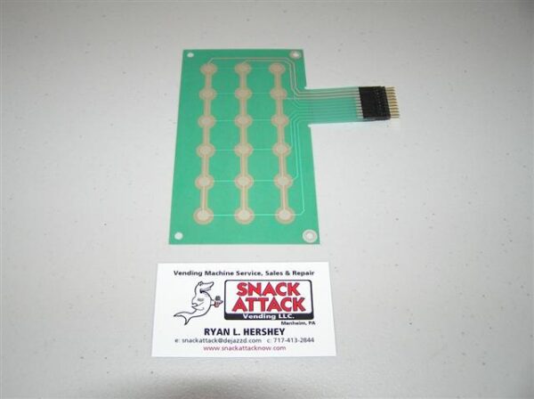DIXIE NARCO BEV MAX 2145, 3561, 5000, 5591 SELECTION KEY PAD MEMBRANE, KEY PAD OVERLAY, KEY PAD to CONTROLLER CABLE - Image 2