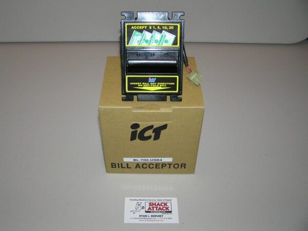 VM010 ICT BL-700 BILL ACCEPTOR – Accepts US New $1, 5, 10, 20 / 12v