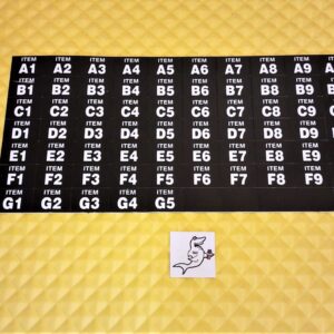 CRANE NATIONAL 145, 146 SNACKTRON MACHINE SELECTION LABEL SHEET