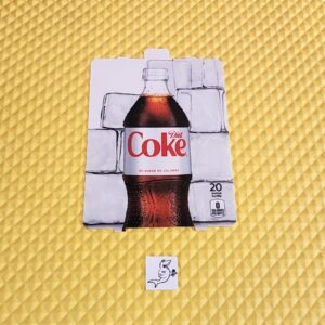(1) Dixie Narco HVV DIET COKE 20oz “BOTTLE” Vend Label Card