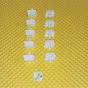 (10) DIXIE NARCO DR PEPPER, 7UP SODA VENDING MACHINE ANGLED SELECTION BUTTONS