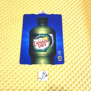 (1) Dixie Narco HVV Canada Dry Ginger Ale 20oz “BOTTLE” Vend Label Card