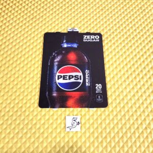 (1) Dixie Narco HVV PEPSI ZERO SUGAR 20oz “BOTTLE” Vend Label Card