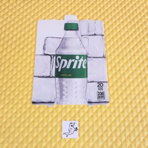 (1) Dixie Narco HVV SPRITE 20oz “BOTTLE” Vend Label Card