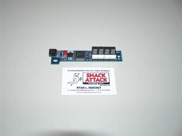 Dixie Narco 276E, 501E, 522E, 600E LED Display Board (New) / 4 Pin Connect