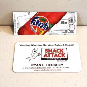 (1) Fanta Fruit Punch 20oz Bottle Vending Label