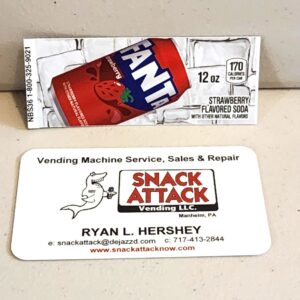 (1) Fanta Strawberry 12oz Can Vending Label