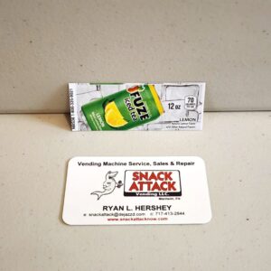 (1) Fuze Ice Tea 12oz Can Vending Label