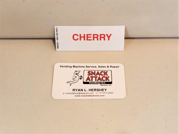 (1) Generic Cherry Vending Label