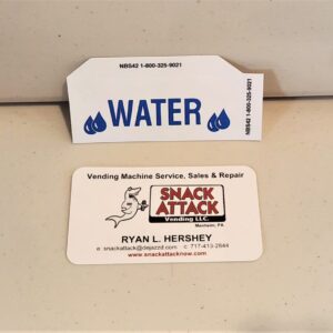 (1) Generic Water Vending Label