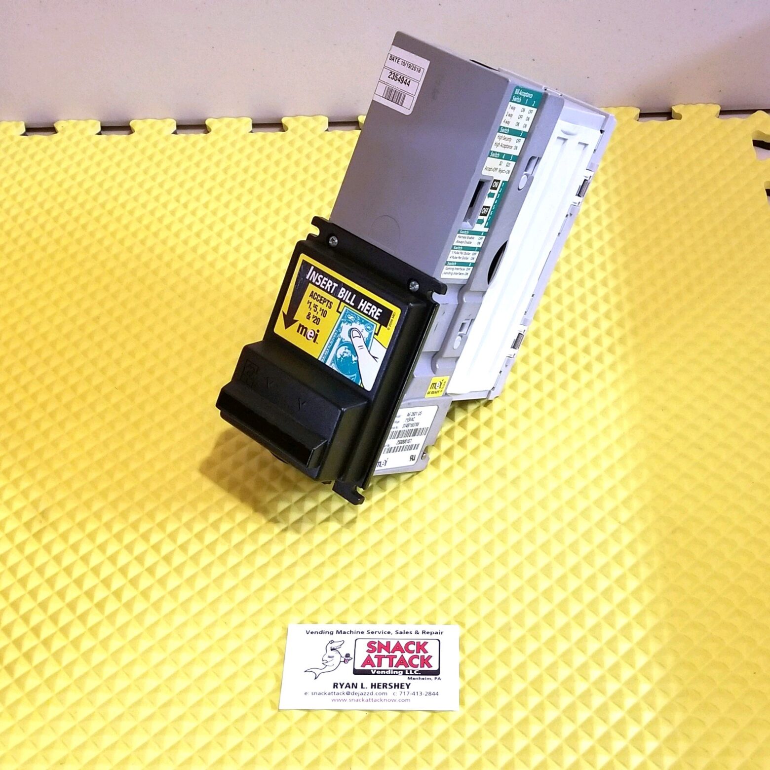 Mars MEI AE2612 Bill Validator 24v / Accepts New $1, 5, 10, 20 – Will buy Core for $40.00!