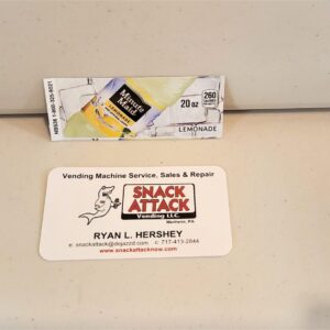 (1) Minute Maid Lemonade 20oz. Bottle Vending Label
