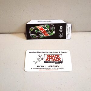 (1) Mountain Dew Zero Sugar 12oz Can Vending Label