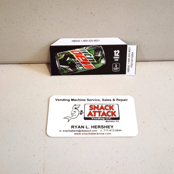 (1) Mountain Dew Zero Sugar 12oz Can Vending Label