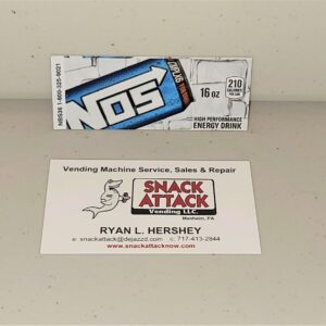  (1) NOS Energy 16oz Can Vending Label