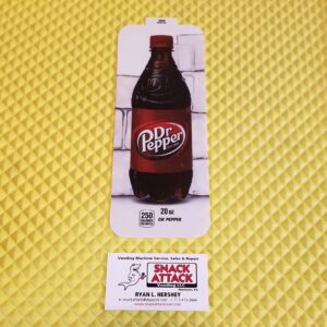 (1) Royal Vendors Dr. Pepper 20oz “BOTTLE” Vend Label Card