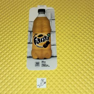  (1) Royal Vendors Fanta Pineapple 20oz “BOTTLE” Vend Label Card