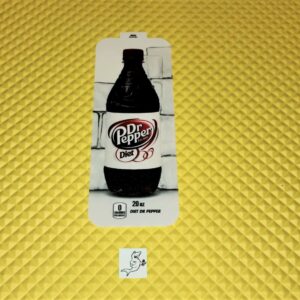  (1) Royal Vendors Diet Dr. Pepper 20oz “BOTTLE” Vend Label Card