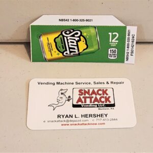 (1) STARRY Lemon Lime 12oz Can Vending Label