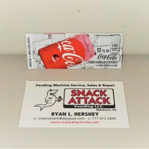  (1) Cherry Vanilla Coke 12oz Can Vending Label